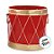 Enfeite De Natal - Tambor - Vermelho e Dourado - 20x20,5cm - 1 unidade - Cromus - Rizzo - Imagem 2