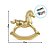 Enfeite Decorativo De Natal Em Cerâmica - Cavalo De Balanço Dourado - 23x6,5cm - 1 unidade - Cromus - Rizzo - Imagem 3