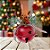 Enfeite De Pendurar De Natal - Guizo Com Pinhas - Vermelho - 6cm - 1 unidade - Cromus - Rizzo - Imagem 1