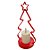Enfeite Moldura Arvore De Natal com Vela LED - Vermelha - 11x22x9,5cm - 1 unidade - Artlille - Rizzo - Imagem 1