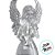 Enfeite Decorativo com Led - Anjo Transparente Tocando Corneta - 4,5x11,5x4,5 - 1 unidade - Artlille - Rizzo - Imagem 2