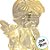 Enfeite Decorativo com LED -  Anjinho Sentado Transparente - 5x9x4,5cm - 1 unidade - Artlille - Rizzo - Imagem 2