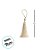 Tassel Decorativo Artesanal - Marfim - 13cm - 12 unidades - Artlille - Rizzo - Imagem 3