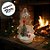 Enfeite Árvore De Natal De Vidro com LED - Papai Noel na Neve - 10x18,5x8cm - 1 unidades - Artlille - Rizzo - Imagem 4