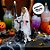 Enfeite Decorativo de Halloween Com Luz e Som - Esqueleto Com Bicicleta - 22x14,5x20cm - 1 unidade - Rizzo - Imagem 4