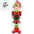 Enfeite Para Pendurar de Natal - Elfo Vermelho Verde - 4x13x3cm - 1 unidades - Cromus - Rizzo - Imagem 3
