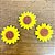 Aplique Decorativo Girassol EVA - 4,5x4,5cm - 6 unidades - Rizzo - Imagem 1