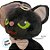 Gato de Pelúcia com Chápeu de Bruxa - Preto - 23cm  - 1 unidade - Rizzo - Imagem 7