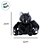 Gato de Pelúcia com Asa de Morcego - Preto - 20cm  - 1 unidade - Rizzo - Imagem 2