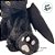 Gato de Pelúcia com Asa de Morcego - Preto - 20cm  - 1 unidade - Rizzo - Imagem 5