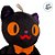 Gato de Pelúcia com Gravata "Boo!" - Preto - 20cm  - 1 unidade - Rizzo - Imagem 4