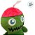 Zumbi de Pelúcia "Boo!" - Verde - 20cm  - 1 unidade - Rizzo - Imagem 5