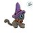 Gato de Pelúcia com Chapéu de Bruxa - Cinza- 25cm  - 1 unidade - Rizzo - Imagem 3