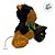 Urso de Pelúcia com Roupa e Sacola de Gato - Marrom/Preto - 20cm - 1 unidade - Rizzo - Imagem 3
