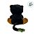 Urso de Pelúcia com Roupa e Sacola de Gato - Marrom/Preto - 20cm - 1 unidade - Rizzo - Imagem 4