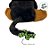 Urso de Pelúcia com Roupa e Sacola de Gato - Marrom/Preto - 20cm - 1 unidade - Rizzo - Imagem 5