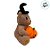 Urso de Pelúcia com Abóbora e Chapéu - Marrom/Bege - 25cm - 1 unidade - Rizzo - Imagem 3