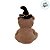 Urso de Pelúcia com Abóbora e Chapéu - Marrom/Bege - 25cm - 1 unidade - Rizzo - Imagem 4