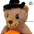 Urso de Pelúcia com Abóbora e Chapéu - Marrom/Bege - 25cm - 1 unidade - Rizzo - Imagem 5