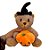 Urso de Pelúcia com Abóbora e Chapéu - Marrom/Bege - 25cm - 1 unidade - Rizzo - Imagem 7