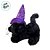 Gato de Pelúcia com Chapéu Roxo - Preto - 14cm  - 1 unidade - Rizzo - Imagem 3