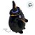 Gato de Pelúcia com Chapéu e Vassoura - Preto - 19 cm  - 1 unidade - Rizzo - Imagem 3