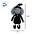 Bruxa de Pelúcia - Cinza/Laranja - 40cm - 1 unidade - Rizzo - Imagem 2