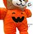 Urso de Pelúcia com Roupa de Abóbora - Laranja - 25cm  - 1 unidade - Rizzo - Imagem 5