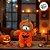 Urso de Pelúcia com Roupa de Abóbora - Laranja - 25cm  - 1 unidade - Rizzo - Imagem 8
