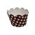 Mini Wrapper Para Mini Cupcake - Marrom com Poa Rosa - 5x5cm - 12 unidades - Cromus - Rizzo - Imagem 1
