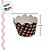 Mini Wrapper Para Mini Cupcake - Marrom com Poa Rosa - 5x5cm - 12 unidades - Cromus - Rizzo - Imagem 2