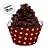 Mini Wrapper Para Mini Cupcake - Marrom com Poa Rosa - 5x5cm - 12 unidades - Cromus - Rizzo - Imagem 3