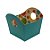 Cestinha Para Doces - Candy Colors Turquesa - 5,5x6x5,5cm - 10 unidades - Cromus - Rizzo - Imagem 1
