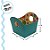 Cestinha Para Doces - Candy Colors Turquesa - 5,5x6x5,5cm - 10 unidades - Cromus - Rizzo - Imagem 2