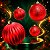 Bola de Natal - Vermelha - Gomo e Glitter - 8cm - 4 unidades - Cromus - Rizzo - Imagem 4