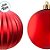 Bola de Natal - Vermelha - Matte e Gomo - 8cm - 4 unidades - Cromus - Rizzo - Imagem 2