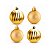 Bola de Natal - Ouro - Matte e Gomo - 8cm - 4 unidades - Cromus - Rizzo - Imagem 3