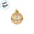 Bola de Natal - Ouro - Gomo e Glitter - 10cm - 2 unidades - Cromus - Rizzo - Imagem 3