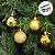 Bola de Natal - Ouro - Matte e Glitter - 10cm - 2 unidades - Cromus - Rizzo - Imagem 4