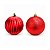 Bola de Natal - Vermelha - Gomo e Glitter - 10cm - 2 unidades - Cromus - Rizzo - Imagem 3