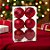 Bola de Natal - Vermelho - Gomo, Matte e Glitter - 10cm - 6 unidades - Cromus - Rizzo - Imagem 1