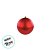 Bola de Natal - Vermelho - Gomo, Matte e Glitter - 10cm - 6 unidades - Cromus - Rizzo - Imagem 3