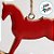 Enfeite para Pendurar de Natal - Cavalo Balanço Vermelho - 12x10x1,5cm - 1 unidades - Cromus - Rizzo - Imagem 2