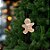 Enfeite Para Pendurar De Natal - Ginger Bread Com Gravata - Marrom e Branco - 10cm - 1 unidade - Cromus - Rizzo - Imagem 1