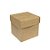 Caixa Cubo Para Panetone e Presente - M 8x8x8cm - Kraft - 10 unidades - Assk - Rizzo - Imagem 1