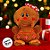 Biscoito de Natal de Pelúcia com Laço - Vermelho e Branco - 20,5cm - 1 unidade - Rizzo - Imagem 8