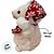 Ursinho de Pelúcia com Cachecol e Touca - Branco - 20cm - 1 unidade - Rizzo - Imagem 5