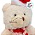 Chaveiro Urso de Pelúcia com Cachecol e Touca - Branco - 15cm - 1 unidade - Rizzo - Imagem 3
