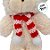 Chaveiro Urso de Pelúcia com Cachecol e Touca - Branco - 15cm - 1 unidade - Rizzo - Imagem 4
