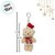 Chaveiro Urso de Pelúcia com Cachecol e Touca - Branco - 15cm - 1 unidade - Rizzo - Imagem 9